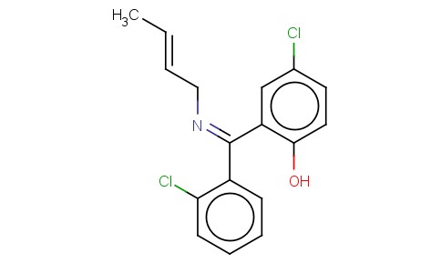 PHENOL, 2-((2-BUTENYLIMINO)(2-CHLOROPHENYL)METHYL)-4-CHLORO-